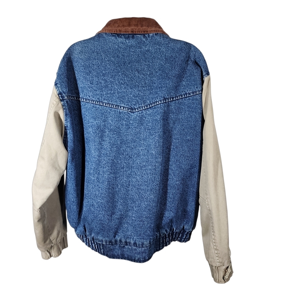 WRANGLER MIXED-MATERIAL BOMBER/VARSITY STYLE JACKET - Picture 2 of 12